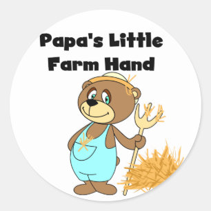 Landarbeiter-T-Shirts und Geschenke des Papas Runder Aufkleber