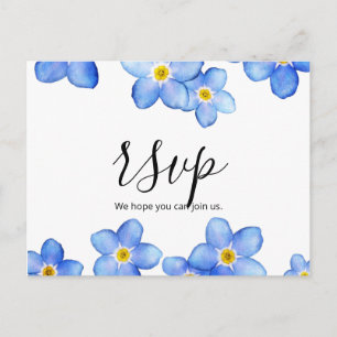 Landblau Vergissmeinnicht RSVP Postkarte