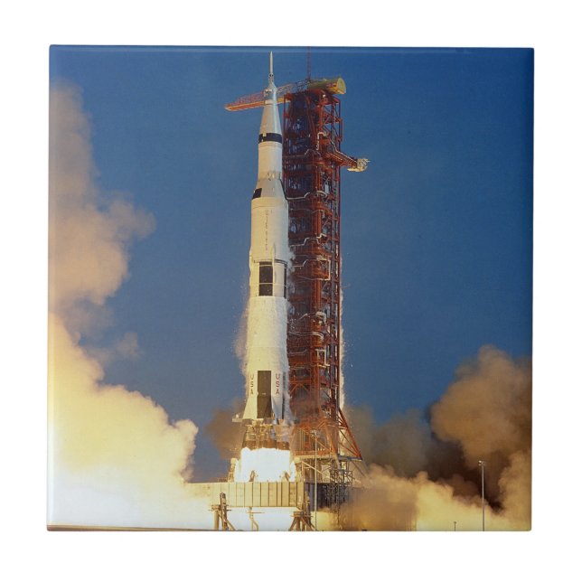 Landblick des Moon Mission Spacecraft Bodens Fliese (Vorderseite)