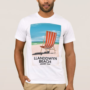 Landdwyn Beach Anglesey Wales Reiseplakat T-Shirt