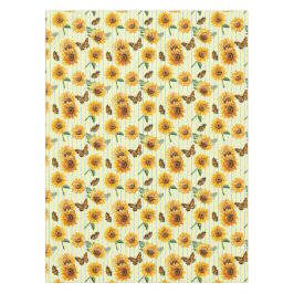 Landegestreifte Schmetterlinge und Sonnenblumen Tischdecke