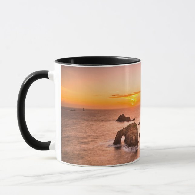 Landend End Sunset Enys Dodnan Armed Knight Cornwa Tasse (Links)