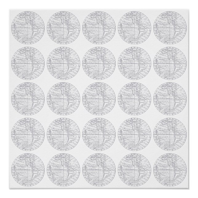 Länder der westlichen Hemisphäre Poster (Vorderseite)
