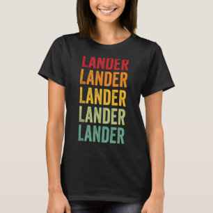 Lander Landkreis Nevada Rainbow Text Design T-Shirt