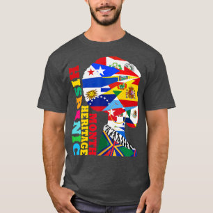 Länder - Lateinische Flagge für das hispanische Er T-Shirt