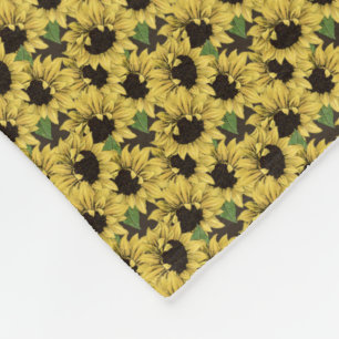 Länder-Sonnenblumen-Musterdecken-Würfe Fleecedecke