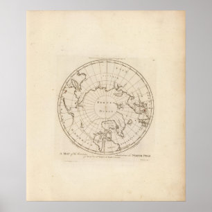 Länder stellen über den Nordpol auf Poster