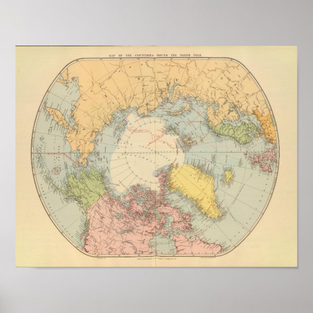 Länder um den Nordpol Poster (Vorne)