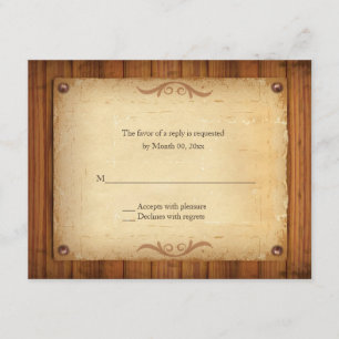 Länder-Western Hochzeiten-RSVP-Antwortkarten RSVP Karte