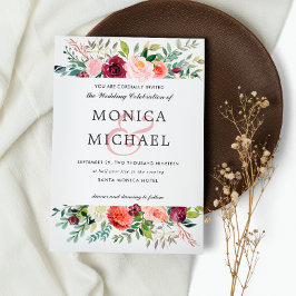 Länderblock | Herbst-Blume Chic Wedding Einladung