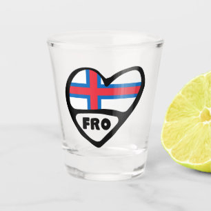 Ländercode der Färöer - FRO Schnapsglas