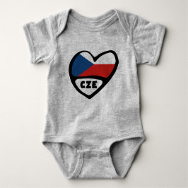 Ländercode des Landes Herz, CZE Baby Strampler