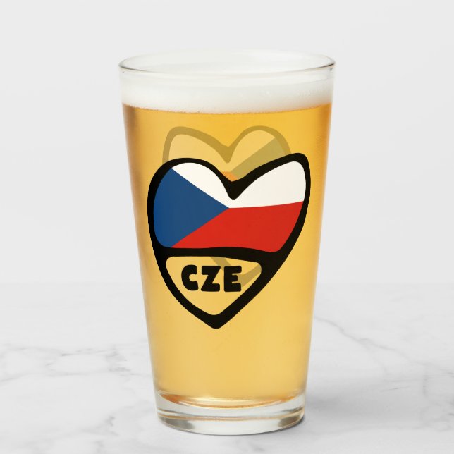 Ländercode des Landes Herz, CZE Glas (Vorne (Gefüllt))