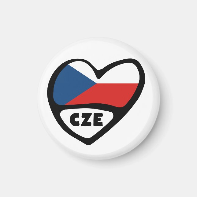 Ländercode des Landes Herz, CZE Magnet (Vorne)