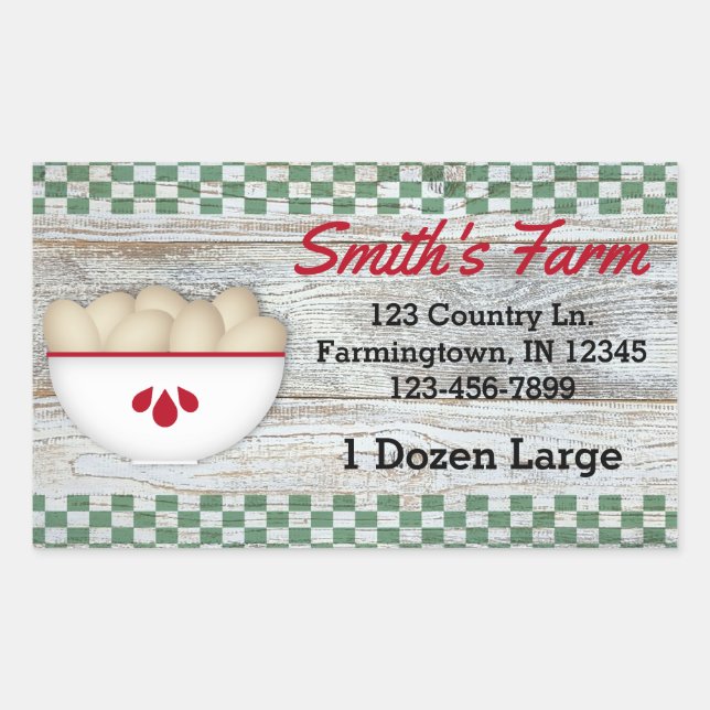 Ländereier-Aufkleber Rechteckiger Aufkleber (Vorderseite)