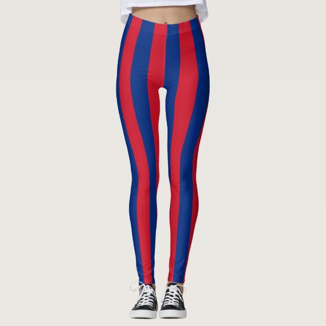 Länderfarben für Liechtenstein gestrichen Leggings (Vorderseite)