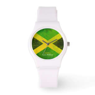Länderflagge jamaica rasta Name Armbanduhr