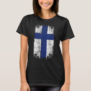 Länderflagge Souvenir Grunge Flag Finnland T-Shirt