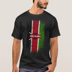 Länderflagge Souvenir Grunge Flag Kenia T-Shirt