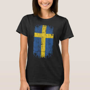 Länderflagge Souvenir Grunge Flag Schweden T-Shirt