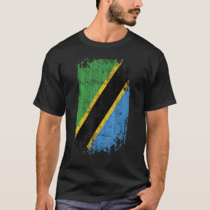 Länderflagge Souvenir Grunge Flag Tansania T-Shirt