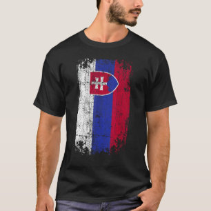 Länderflagge Souvenir Grunge Flagge Slowakei T-Shirt