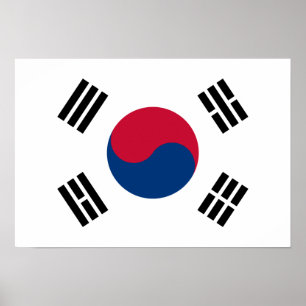 Länderflagge Südkorea Poster