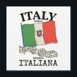 Länderflagge Vintag Italien Magnetkarte<br><div class="desc">Länderflagge Vintag Italien</div>