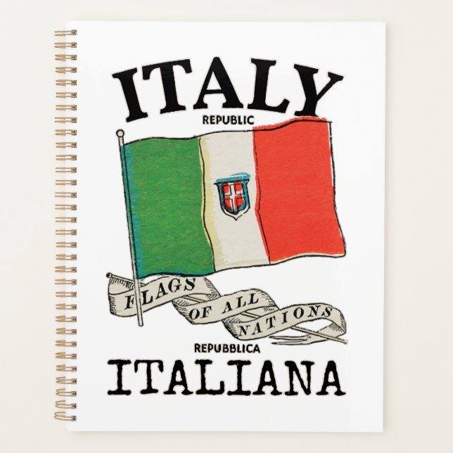 Länderflagge Vintag Italien Planer (Vorderseite)