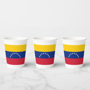 Länderflagge von Venezuela benutzerdefinierte Part Pappbecher