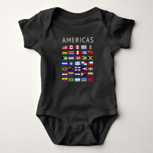 Länderflaggen Amerikas nationale Flaggen Amerika Baby Strampler