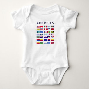 Länderflaggen Amerikas nationale Flaggen Amerika Baby Strampler