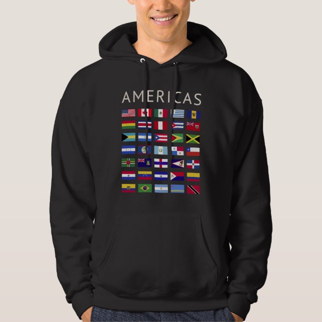 Länderflaggen Amerikas nationale Flaggen Amerika Hoodie (Vorderseite)