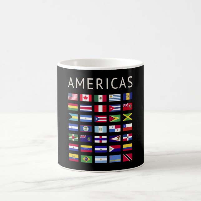 Länderflaggen Amerikas nationale Flaggen Amerika Kaffeetasse (Mittel)
