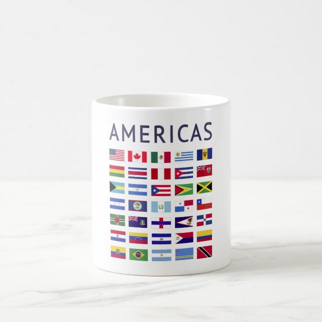 Länderflaggen Amerikas nationale Flaggen Amerika Kaffeetasse (Mittel)