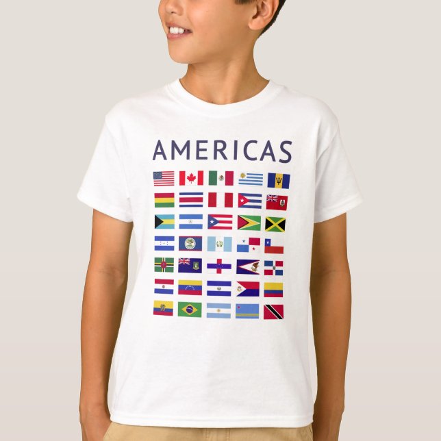 Länderflaggen Amerikas nationale Flaggen Amerika T-Shirt (Vorderseite)