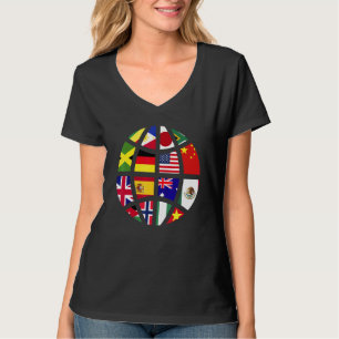 Länderflaggen Reisende Weltflagge T-Shirt