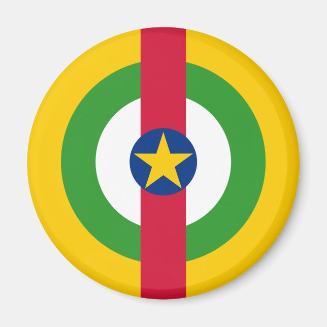 Länderflaggensymbolen der Zentralafrikanischen Rep Magnet (Vorne)