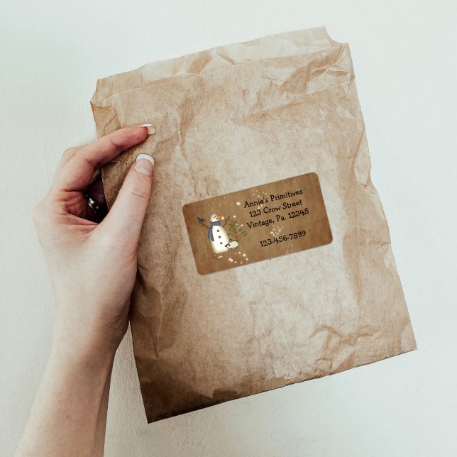 Länderkennzeichen für Schneemann Adressaufkleber (Von Creator hochgeladen)