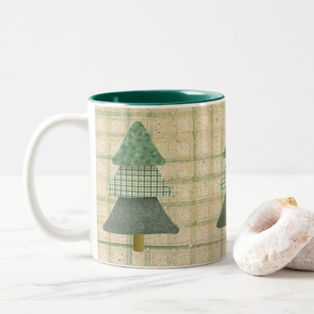 Ländermuster Pine Tree Tasse (Mit Donut)