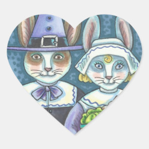 LÄNDERPILGRIMEN, ERNTEDANK-RABBIT-STICKER HART Herz-Aufkleber