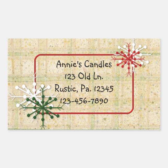 Länderschneeflocken mit individueller Aufkleber (Vorderseite)