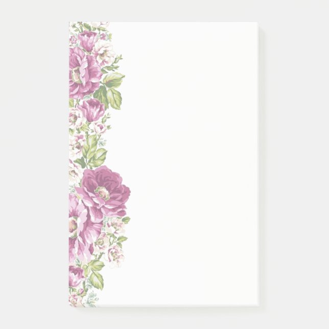 Länderspezifische Blume Post-it Klebezettel (Vorderseite)