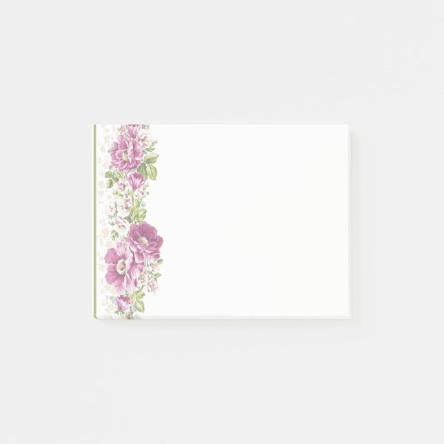 Länderspezifische Blume Post-it Klebezettel (Vorderseite)