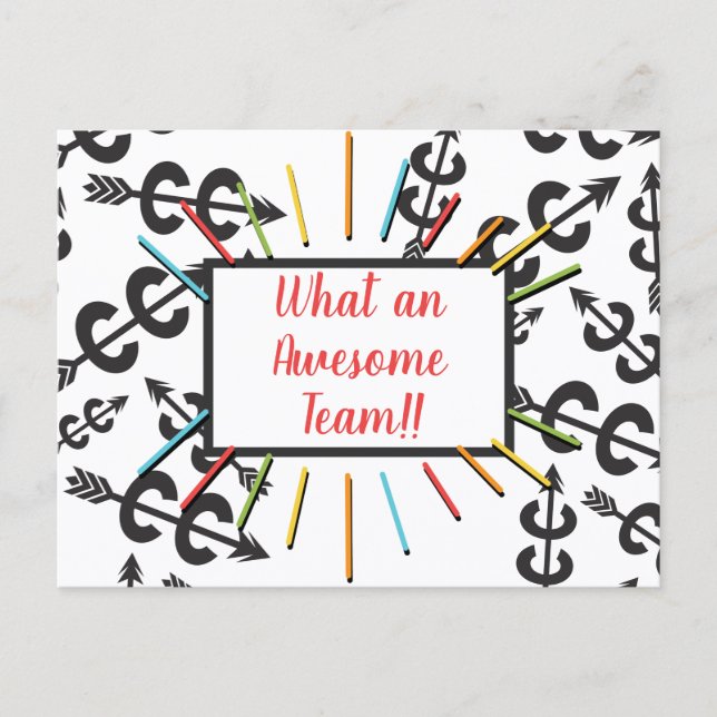 Ländersymbole für Phantastische Mannschaft - Postk Postkarte (Vorderseite)