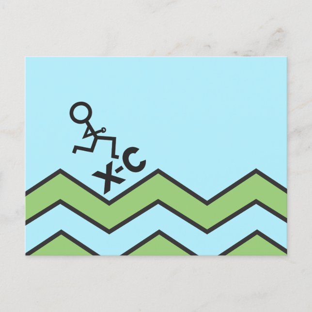 Länderübergreifende XC-Karte mit Abbildung Postkar Postkarte (Vorderseite)