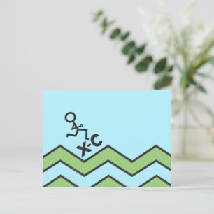 Länderübergreifende XC-Karte mit Abbildung Postkar Postkarte