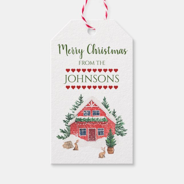 Länderweihnachtsunterschrift Geschenkanhänger (Vorderseite)