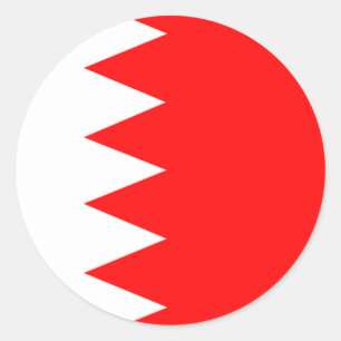Landesflagge Bahrain Runder Aufkleber