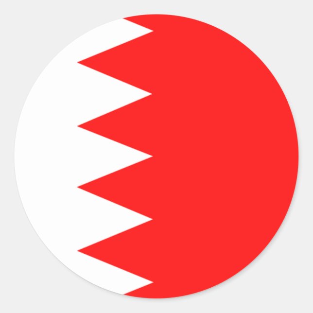 Landesflagge Bahrain Runder Aufkleber (Vorderseite)